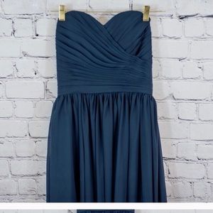 JJ’s House navy strapless gown
